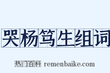 哭杨笃生组词是什么意思的图片